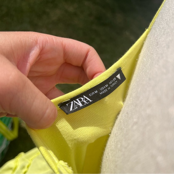 Zara Lime Green Mini Dress - Picture 5 of 6